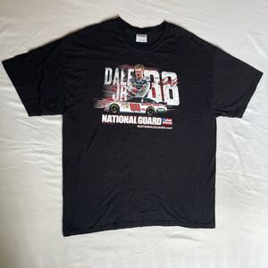 Dale Earnhardt Jr. #88 National Guard Nascar Black XL T-Shirt Hanes Heavyweight